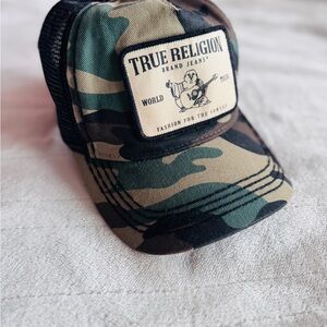 True Religion Camouflage Trucker Hat